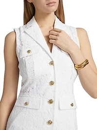 Curtis Floral Lace Sleeveless Blazer
