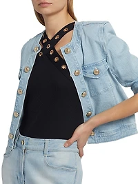 Sabeen Grommet Halterneck Bodysuit