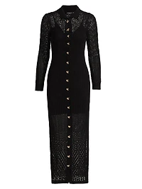 Eleni Pointelle Knit Maxi Dress
