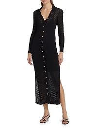Eleni Pointelle Knit Maxi Dress