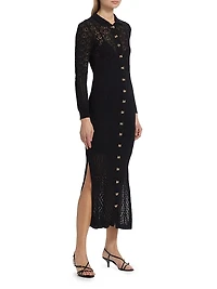 Eleni Pointelle Knit Maxi Dress