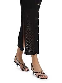 Eleni Pointelle Knit Maxi Dress