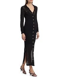Eleni Pointelle Knit Maxi Dress