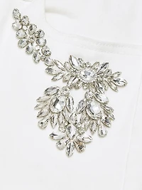 Carolyn Crystal-Embellished Crop Jeans
