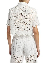 Dubois Cotton Eyelet Cropped Shirt