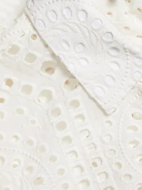 Dubois Cotton Eyelet Cropped Shirt