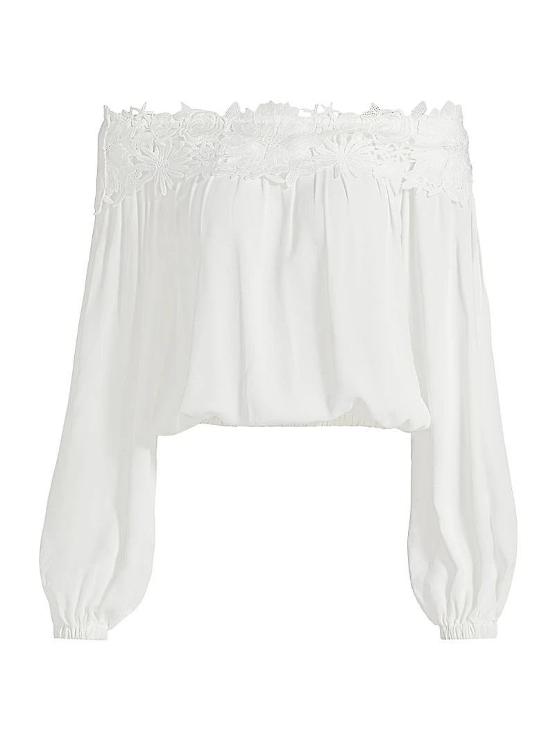 Merla Lace Off-the-Shoulder Blouse