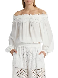 Merla Lace Off-the-Shoulder Blouse
