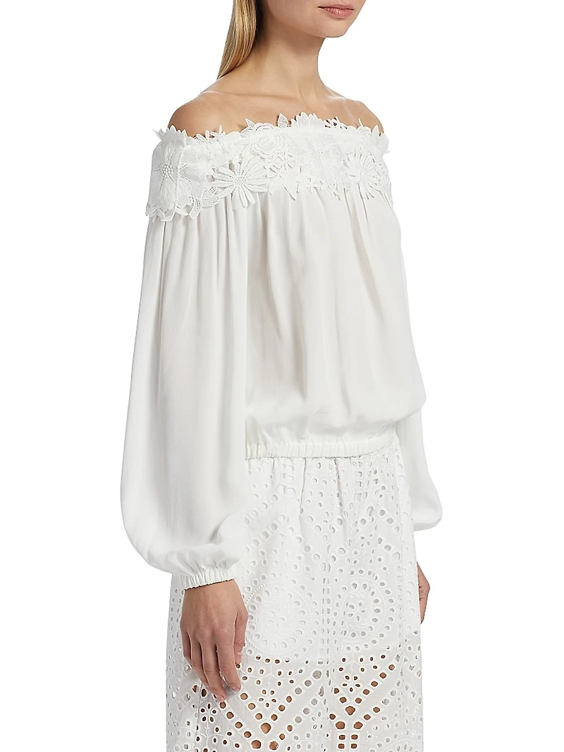 Merla Lace Off-the-Shoulder Blouse