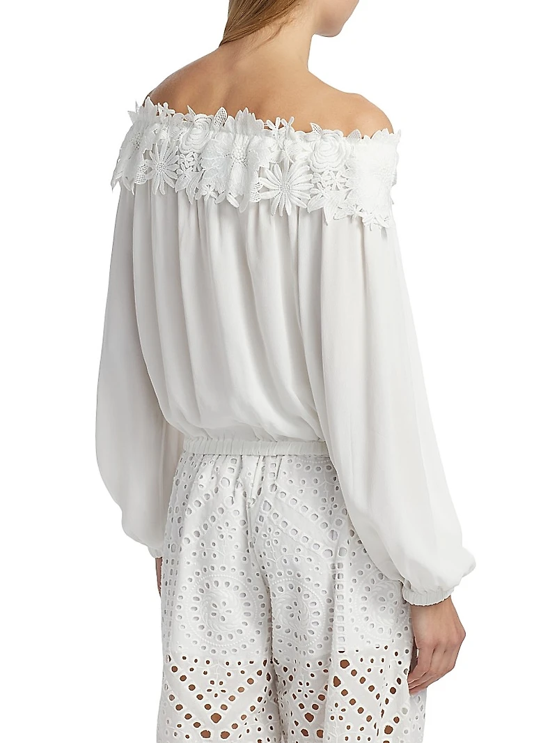 Merla Lace Off-the-Shoulder Blouse