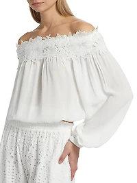 Merla Lace Off-the-Shoulder Blouse