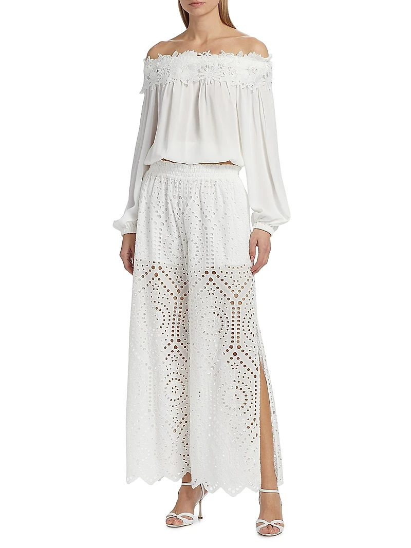 Merla Lace Off-the-Shoulder Blouse