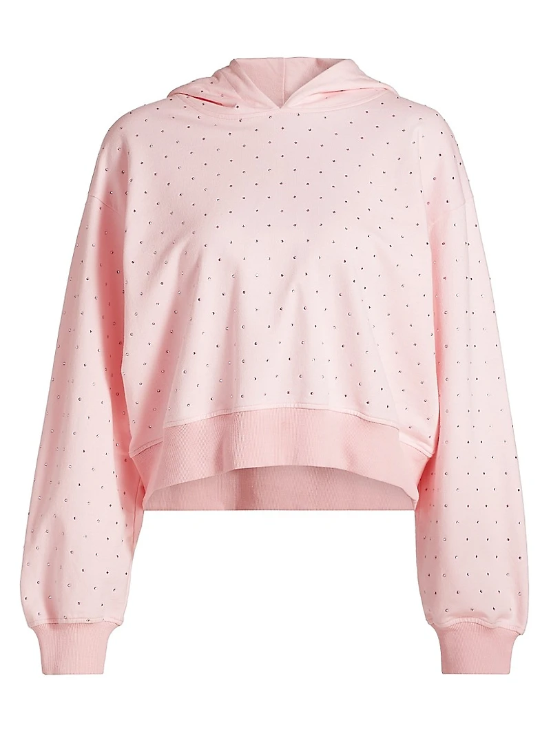 Renae Crystal-Embellished Cotton Hoodie