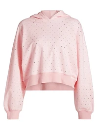 Renae Crystal-Embellished Cotton Hoodie