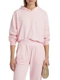 Renae Crystal-Embellished Cotton Hoodie