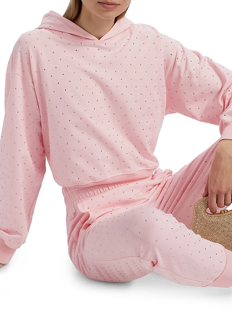 Renae Crystal-Embellished Cotton Hoodie