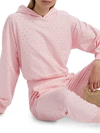Renae Crystal-Embellished Cotton Hoodie