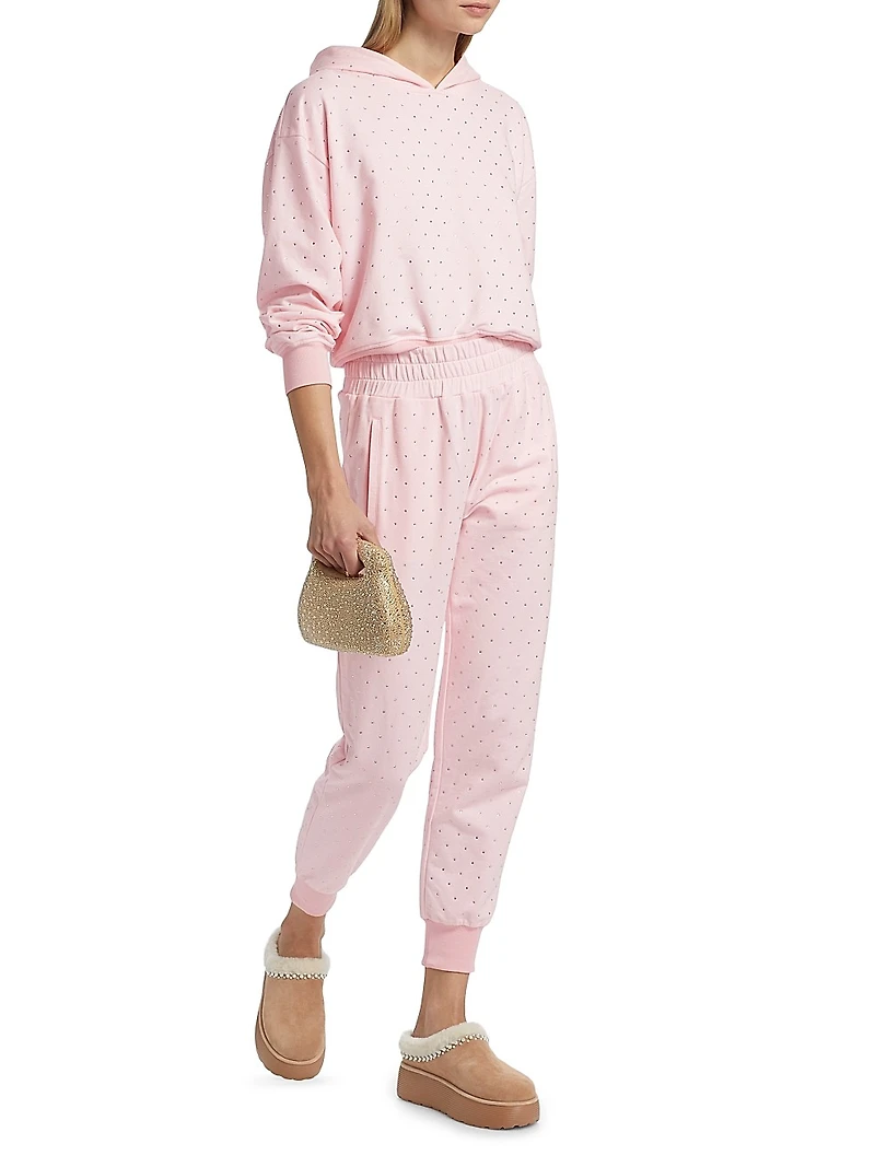 Renae Crystal-Embellished Cotton Hoodie