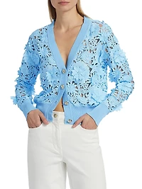 Harlow Floral Lace Appliqué Cardigan