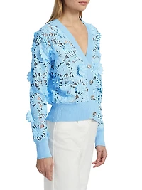 Harlow Floral Lace Appliqué Cardigan