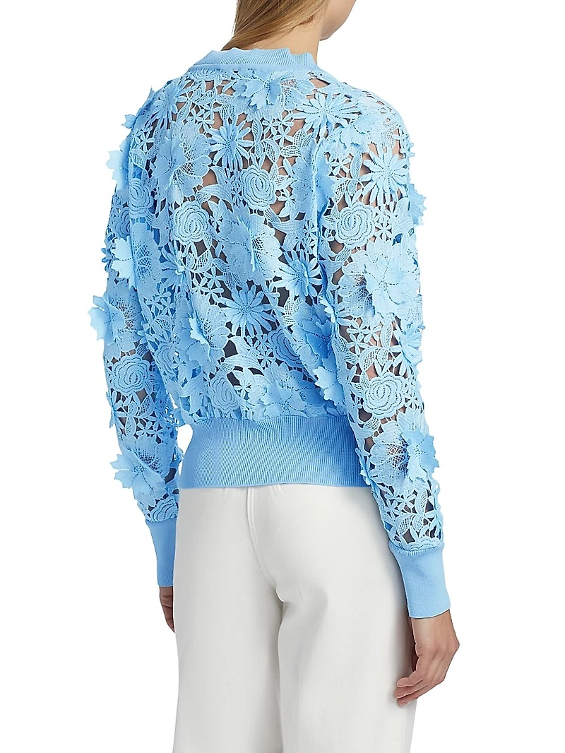 Harlow Floral Lace Appliqué Cardigan