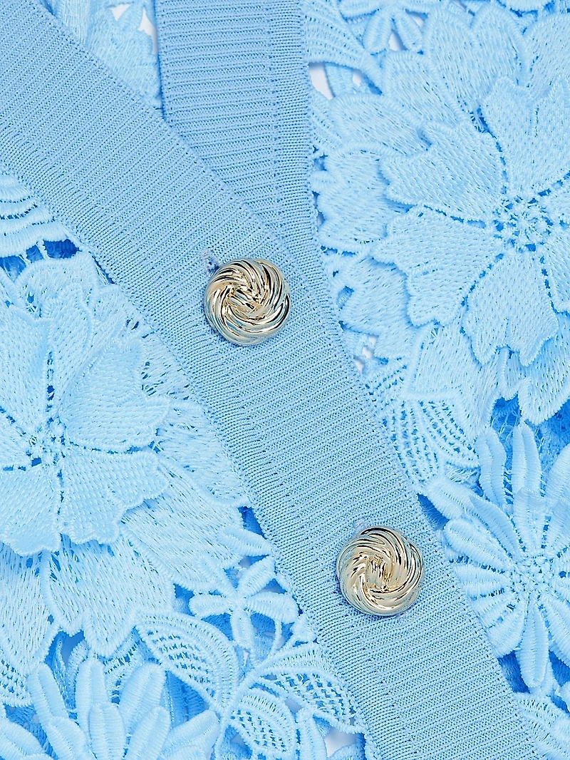 Harlow Floral Lace Appliqué Cardigan