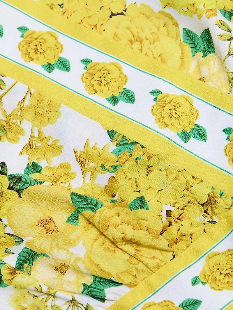 Rema Floral Cotton Poplin Wrap Blouse