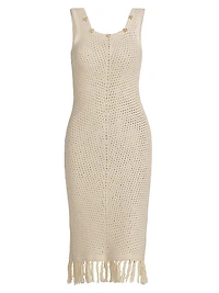 Gia Embellished Crochet Fringe Dress