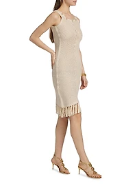 Gia Embellished Crochet Fringe Dress