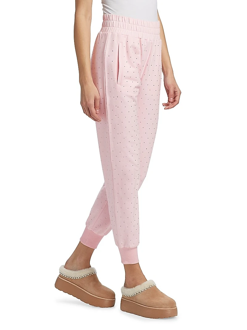 Ruel Crystal French Terry Elasticized Sweatpants