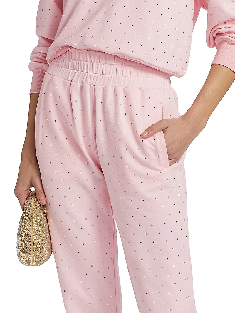 Ruel Crystal French Terry Elasticized Sweatpants
