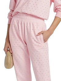Ruel Crystal French Terry Elasticized Sweatpants