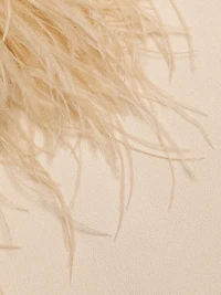 Feather Cuff Satin Top