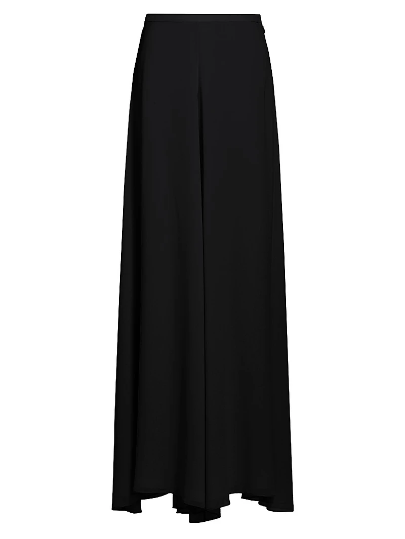 Georgette Wide-Leg Pants