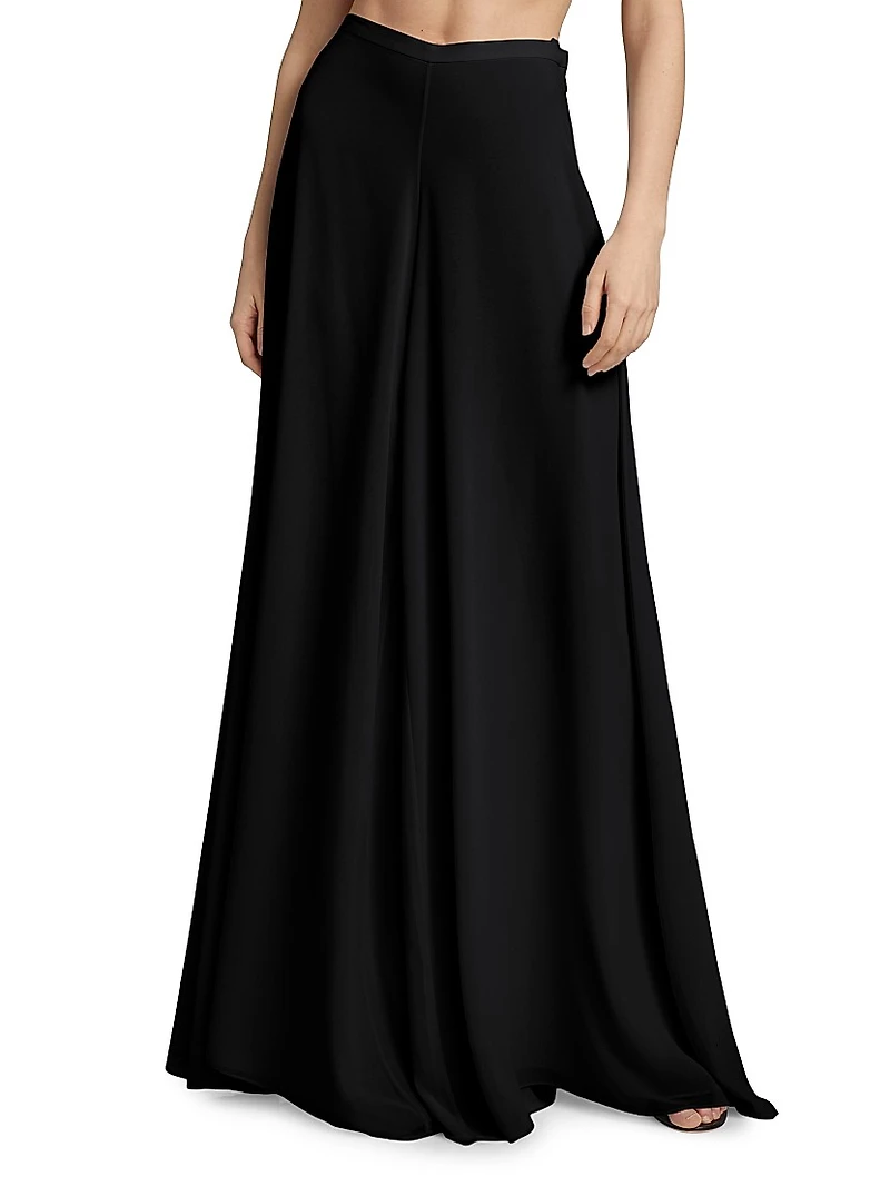 Georgette Wide-Leg Pants