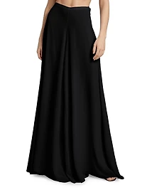 Georgette Wide-Leg Pants