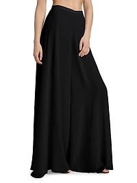 Georgette Wide-Leg Pants