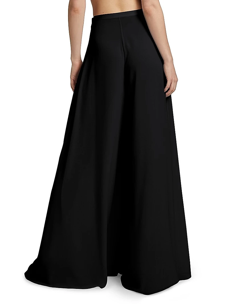 Georgette Wide-Leg Pants
