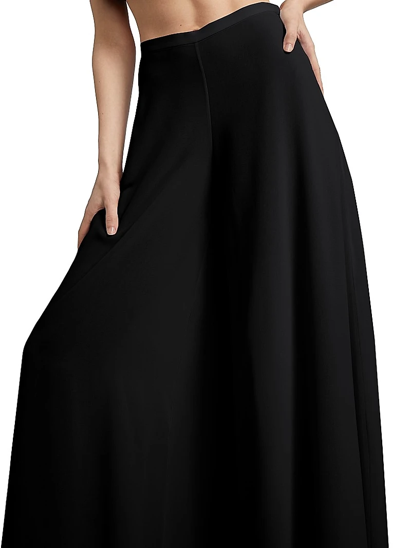 Georgette Wide-Leg Pants