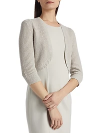 Virgin Wool-Blend Crewneck Sheath Midi-Dress