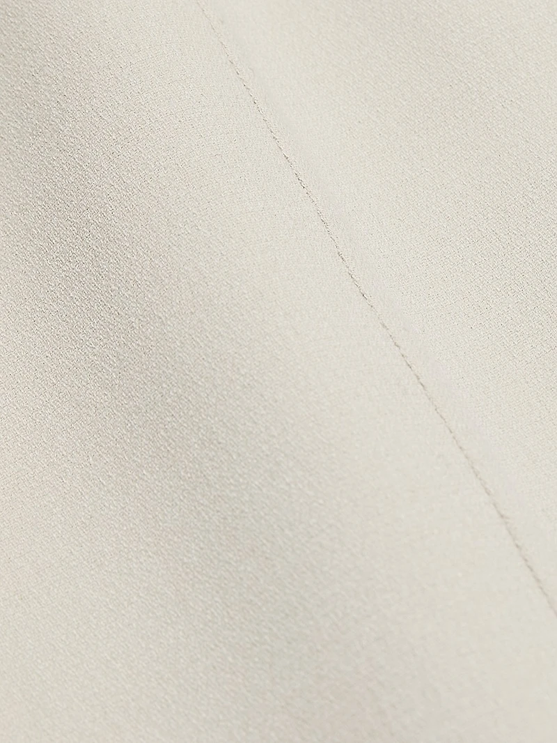 Virgin Wool-Blend Crewneck Sheath Midi-Dress