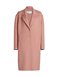 Virgin Wool Single-Breasted Coat