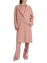 Virgin Wool Single-Breasted Coat