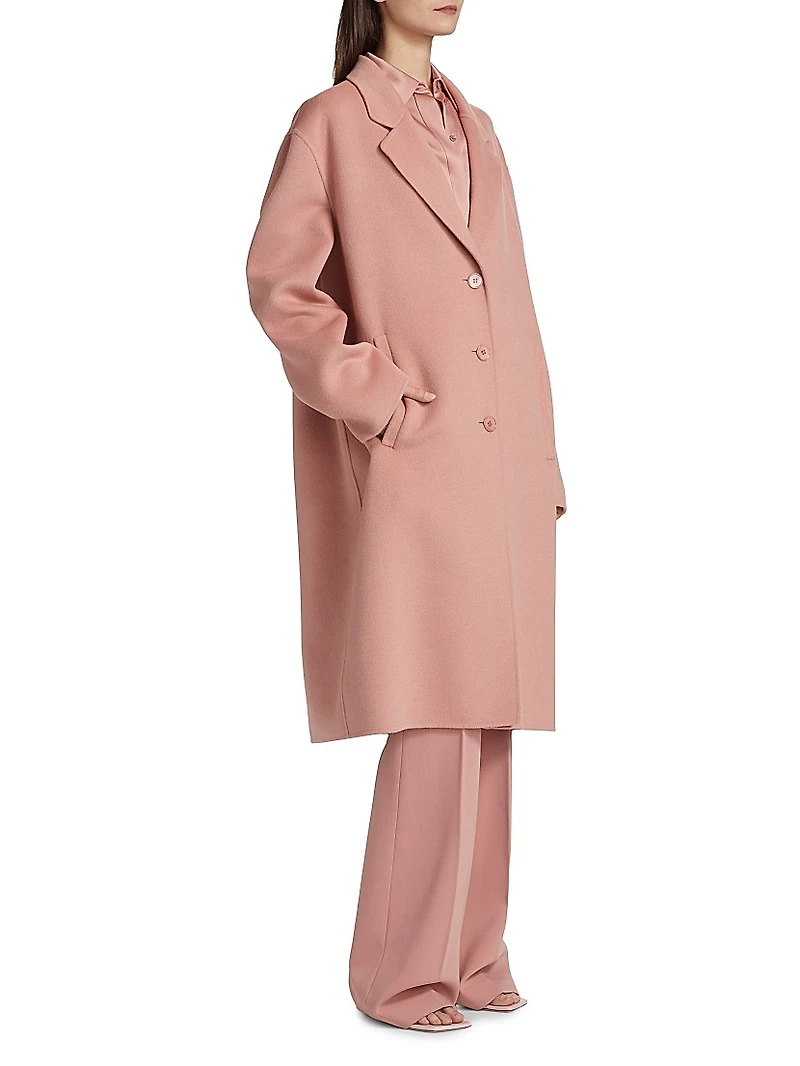 Virgin Wool Single-Breasted Coat