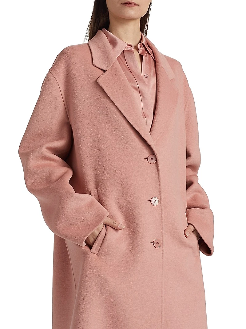 Virgin Wool Single-Breasted Coat