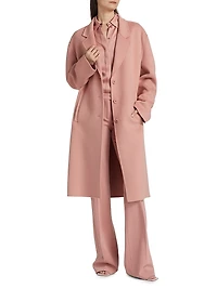 Virgin Wool Single-Breasted Coat