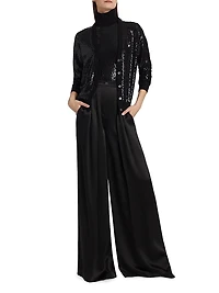 Sequined Cashmere V-Neck Cardigan