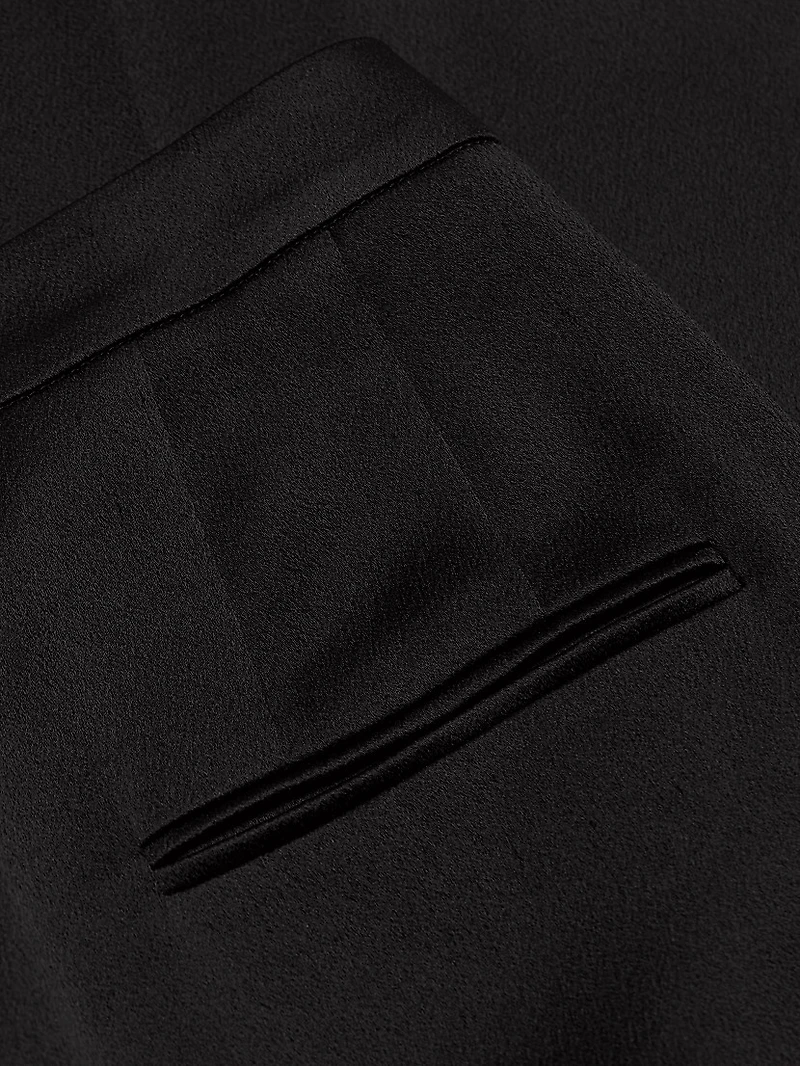 Hammered Satin High-Rise Palazzo Pants