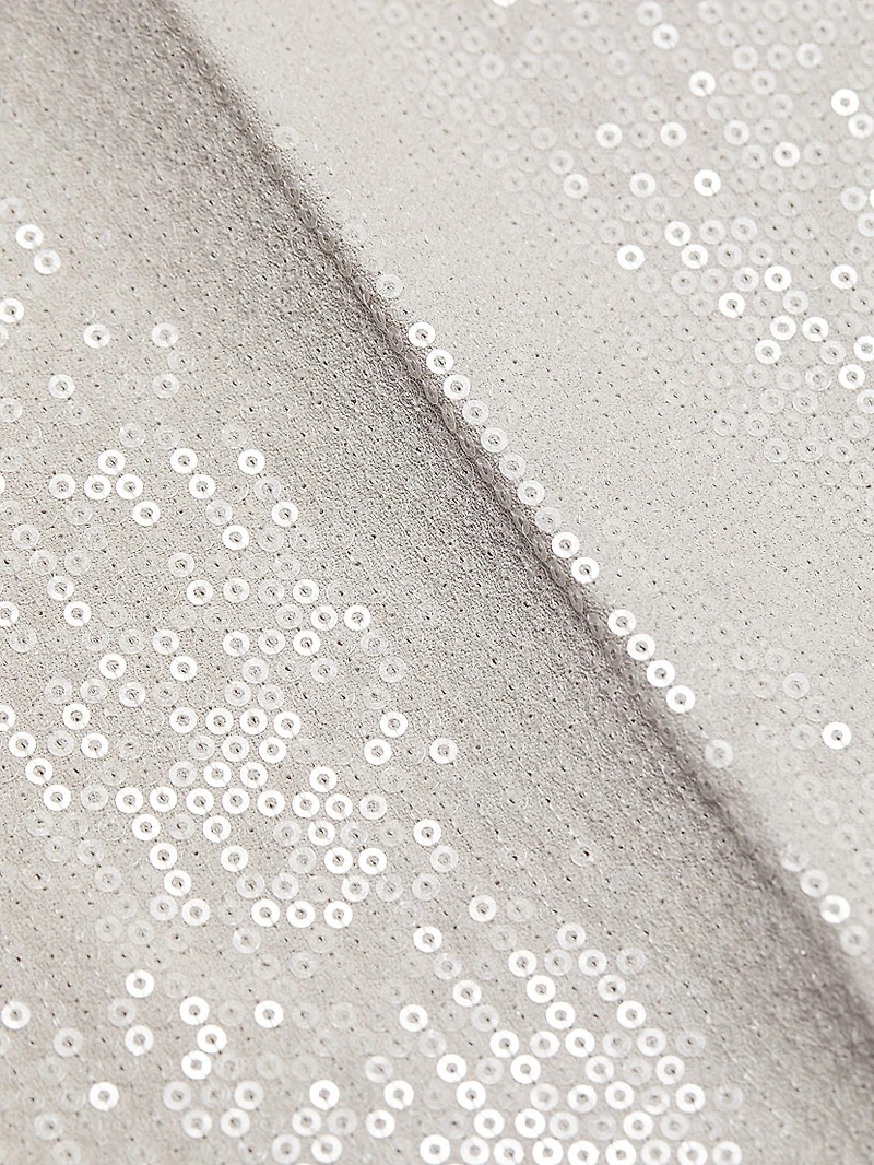 Sequined Mid-Rise Flared Pants