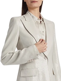 Georgina Sequined Single-Breasted Blazer